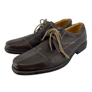 Sandro Moscoloni Comfort Soft Gel Brown Leather Split Toe Oxfords Mens Size 11.5